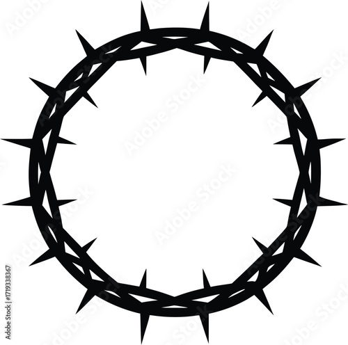 crown of thorns silhouette  crown of thorns icon i.eps