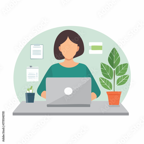 Person Working on Laptop