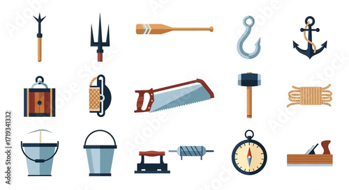 Collection of Vintage Nautical and Workshop Tools.