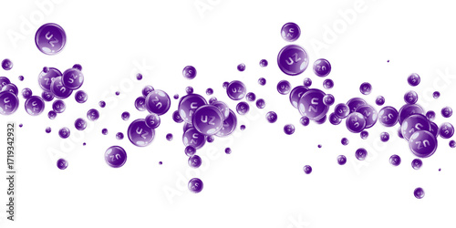 Zinc round capsules scattered randomly.
