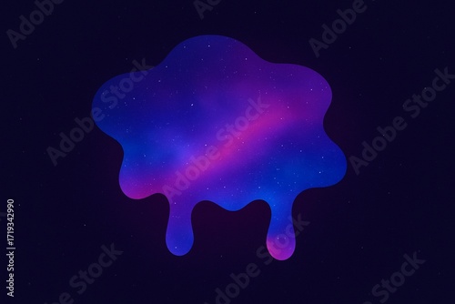 Cosmic Galaxy Drip Abstract Background