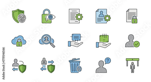 digital security and privacy icons.