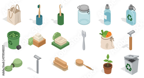 Eco friendly lifestyle items and sustainable products.