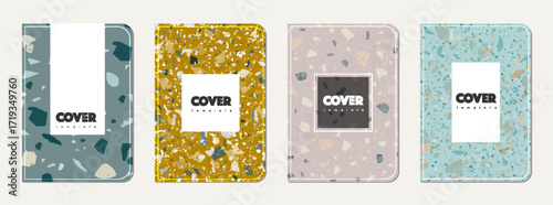 Notebook cover design. Terrazzo abstract