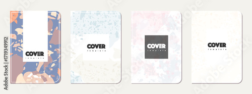 Brochure cover design. Terrazzo abstract