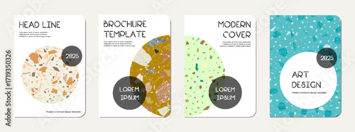 Notebook cover design. Terrazzo abstract