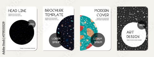 Notebook cover design. Terrazzo abstract