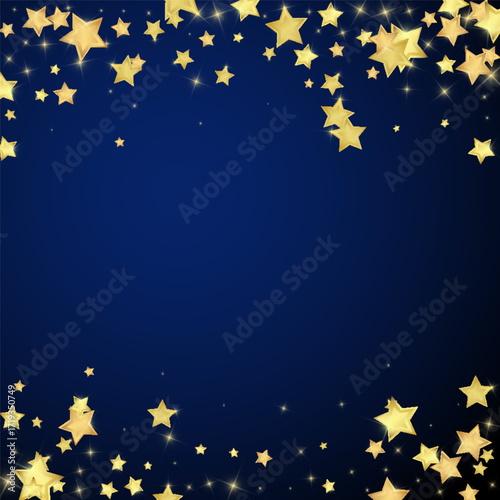 Magic stars vector overlay.  Gold stars scattered
