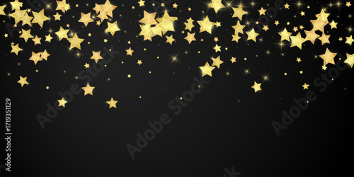 Magic stars vector overlay.  Gold stars scattered
