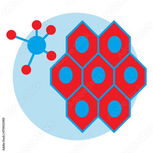 Honeycomb Cell Icon Biology and Microbiology Vector Illustration