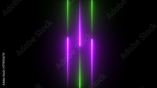 Halogen or led light lamps elements pack for night party or game design. Neon light up and down tubes set.