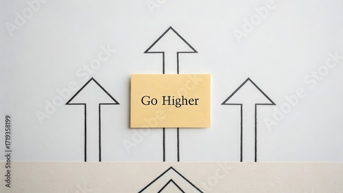 Motivational Concept of Growth and Progress with Arrow Design