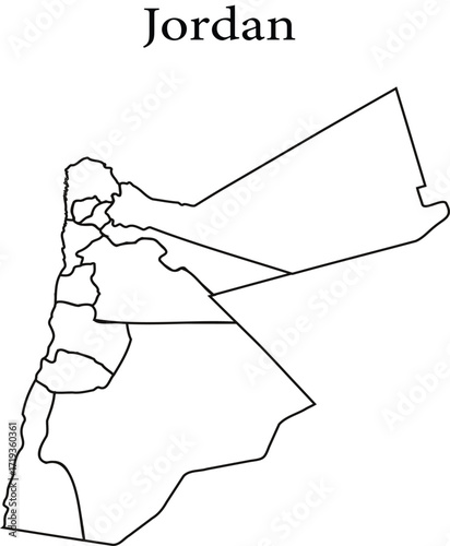 Jordan Map of administrative divisions