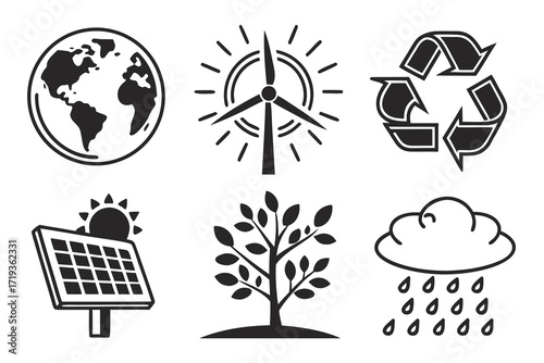 ecology icon set