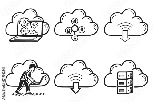 cloud computing concept illustration