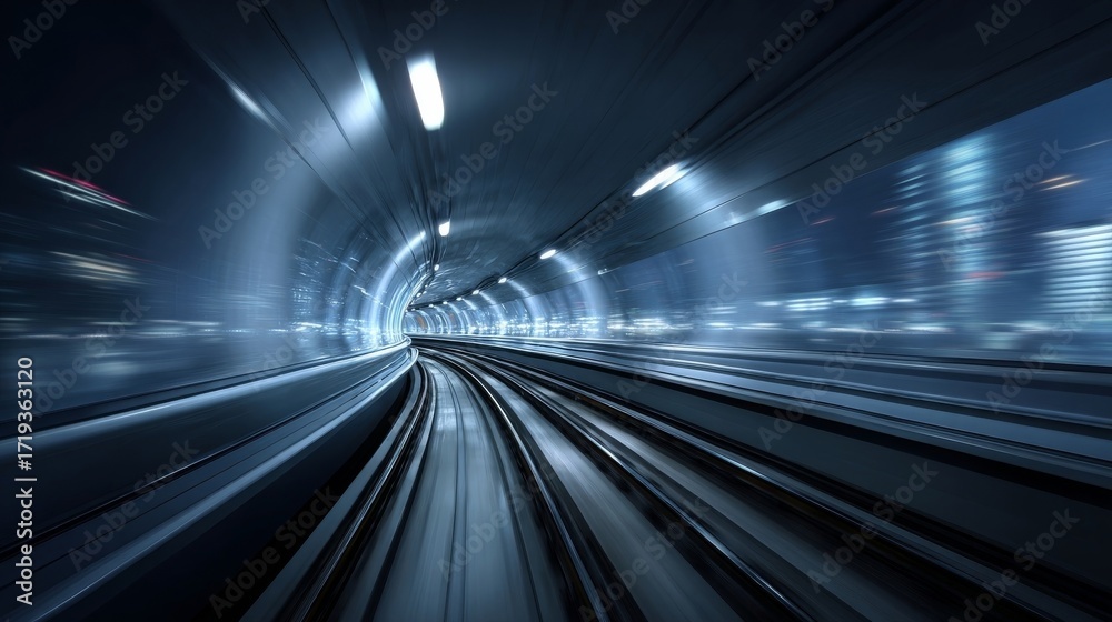 Obraz premium fast moving train