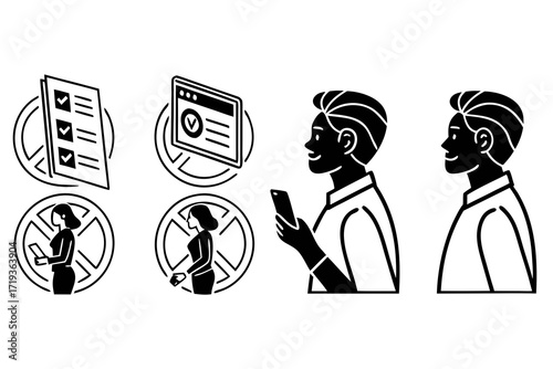 vector illustration of a man and woman