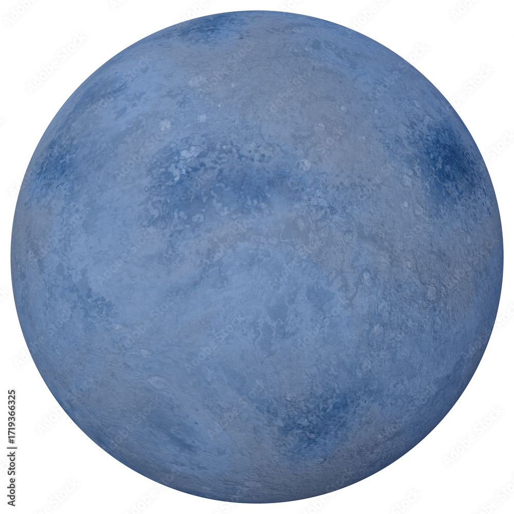 Obraz premium Fictional blue planet isolated transparent background 3d rendering 
