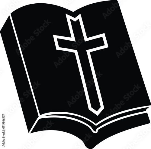 holy bible cross silhouette  holy bible cross icon.eps