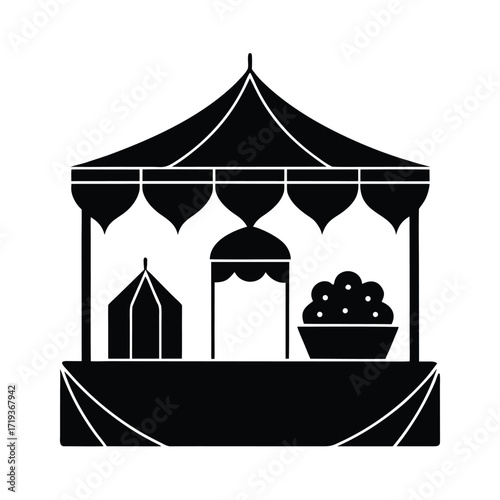 Sellou displayed at a ramadan food market