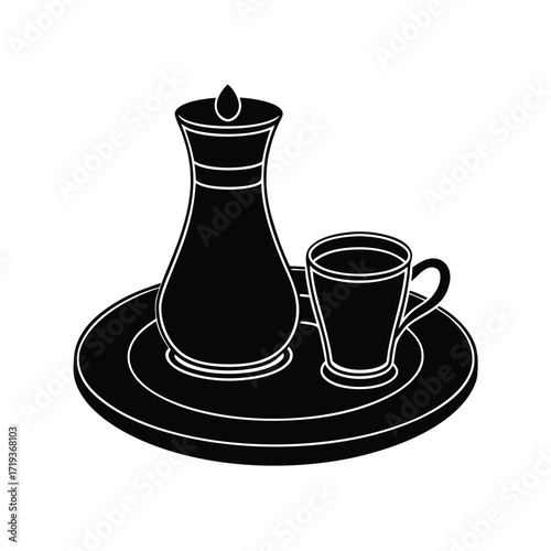 Sellou served with turkish coffee style