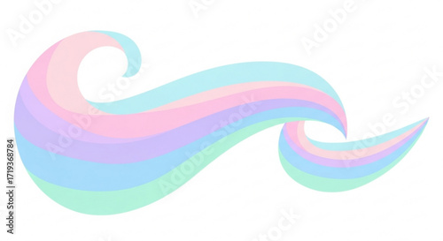 A whimsical swirl of pastel rainbow colors, , evoking a sense of magic and fantasy, perfect for adding a touch of enchantment