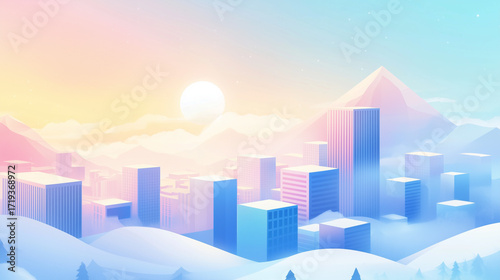 パステルシティスケープ