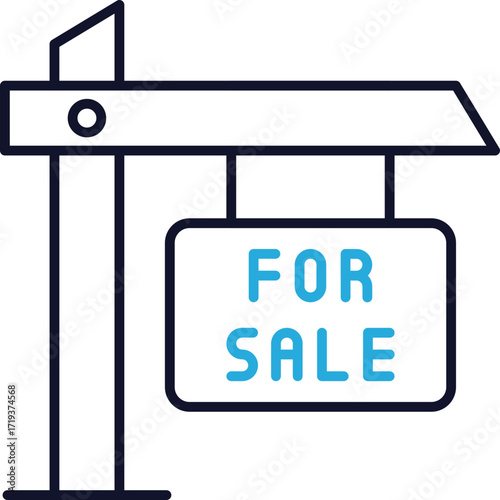 For Sale Sign Board Icon