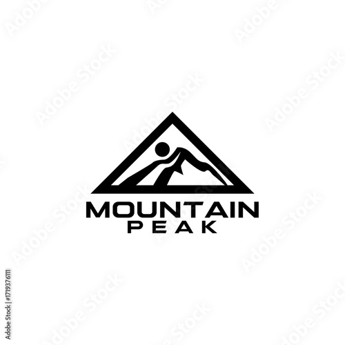 Adventure Outdoor Mountain Peak Logo Design