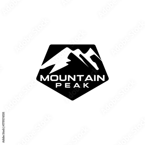 Adventure Outdoor Mountain Peak Logo Design