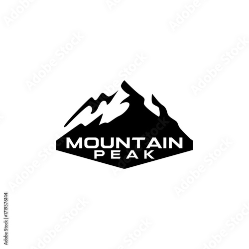 Adventure Outdoor Mountain Peak Logo Design