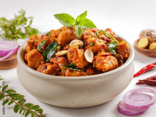 Chicken 65: spicy chicken dish
