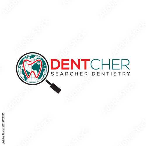 Dentcher searcher dentistry logo for dental clinic