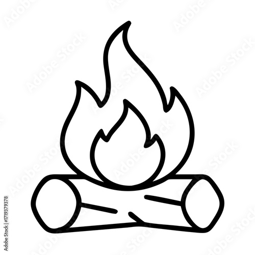 Christmas themed firewood icon transparent background 