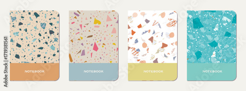 Brochure cover design. Terrazzo abstract