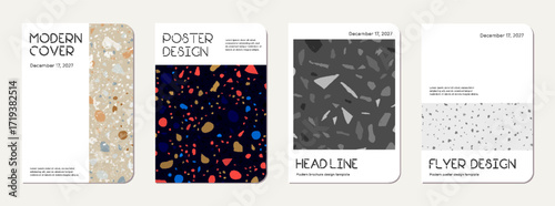 Notebook cover design. Terrazzo abstract