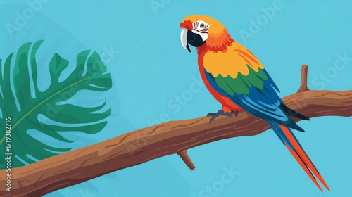 blue and yellow macaw