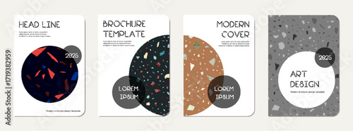 Notebook cover design. Terrazzo abstract