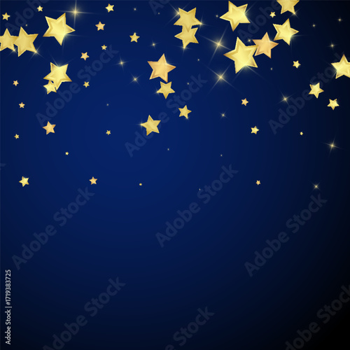Magic stars vector overlay.  Gold stars scattered