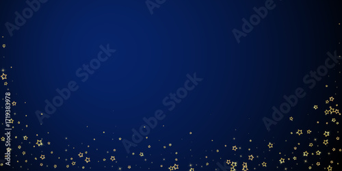 Gold sparkling star confetti.