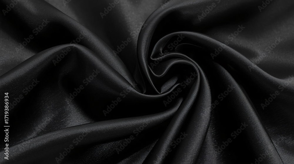 Fototapeta premium Abstract background black luxury cloth or liquid wave or wavy folds of grunge silk texture satin velvet material or elegant wallpaper design, background