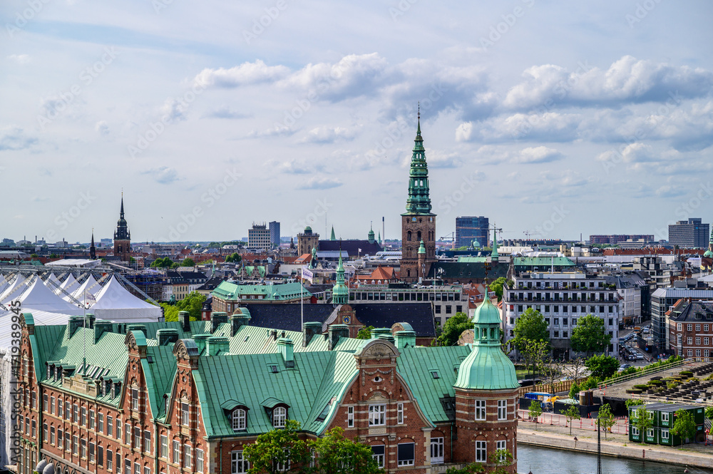 Obraz premium Turm von Schloß Christiansborg in Kopenhagen