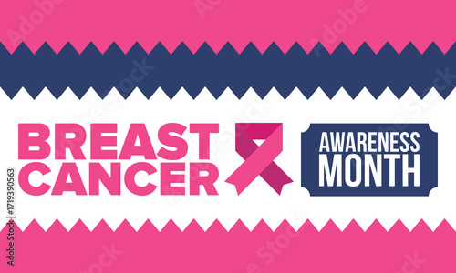 Breast Cancer Awareness Month. Pink october. Pink ribbon. Woman healthcare. Celebrate annual. Medic concept. Girl solidarity. Cancer prevention. Female disease. Poster, banner and background. Vector