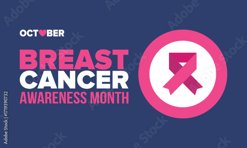 Breast Cancer Awareness Month. Pink october. Pink ribbon. Woman healthcare. Celebrate annual. Medic concept. Girl solidarity. Cancer prevention. Female disease. Poster, banner and background. Vector