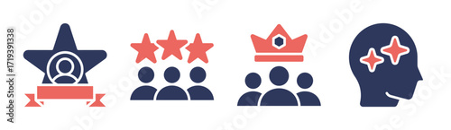 Talent icon set multiple concept collection