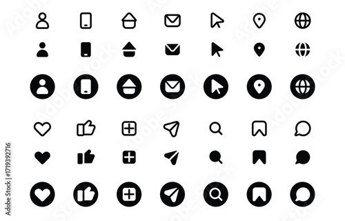 Social media icon logo vector set. Instagram, X, facebook, tiktok app. Popular social media icons button fit for web, mobile app