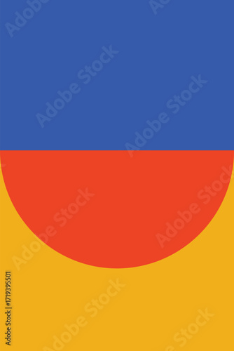 Minimal bauhaus Trendy neohaus shapes mid century background