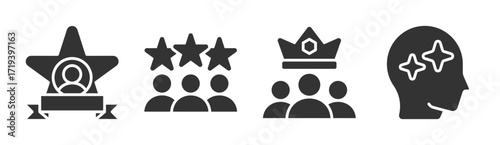 Talent icon set multiple concept collection