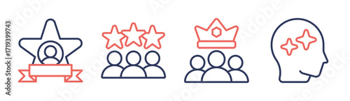 Talent icon set multiple concept collection