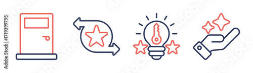 Opportunity icon set multiple concept collection